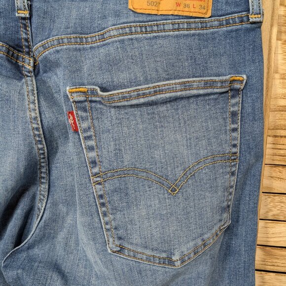 Levi's 502 Classic Blue Denim Jeans Size 36x34 - Picture 9 of 15